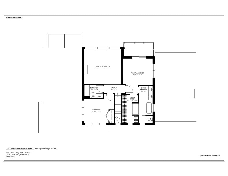 Second level floor plan- The Cocoon- Bowen's Brook Ocean Estates